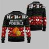 2025 Christmas Drink The Halls With Pickleballs Ugly Sweater Black 2 2025 Christmas Drink The Halls With Pickleballs Ugly Sweater Black
