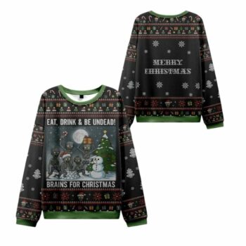 2025 Christmas Eat Drink Be Undead Ugly Sweater