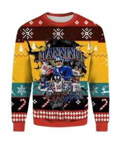 2025 Christmas Eli Manning NY Giants Ugly Christmas Sweater