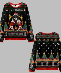 2025 Christmas Embrace the Flame Ugly Christmas Sweater