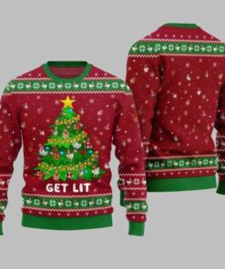 2025 Christmas Epic Chicken Ornament On Christmas Tree Ugly Christmas Sweater Red