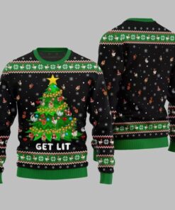 2025 Christmas Epic Chicken Ornament On Christmas Tree Ugly Christmas Sweater Black