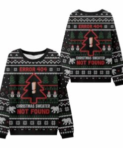 2025 Christmas Error 404 Not Found Ugly Sweater