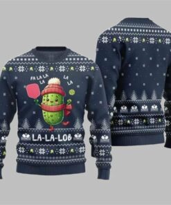 2025 Christmas Fa La Lob Pickleball Ugly Sweater Navy