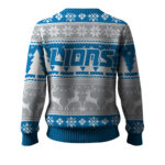 2025 Christmas Lions Reindeer Football Ugly Sweater