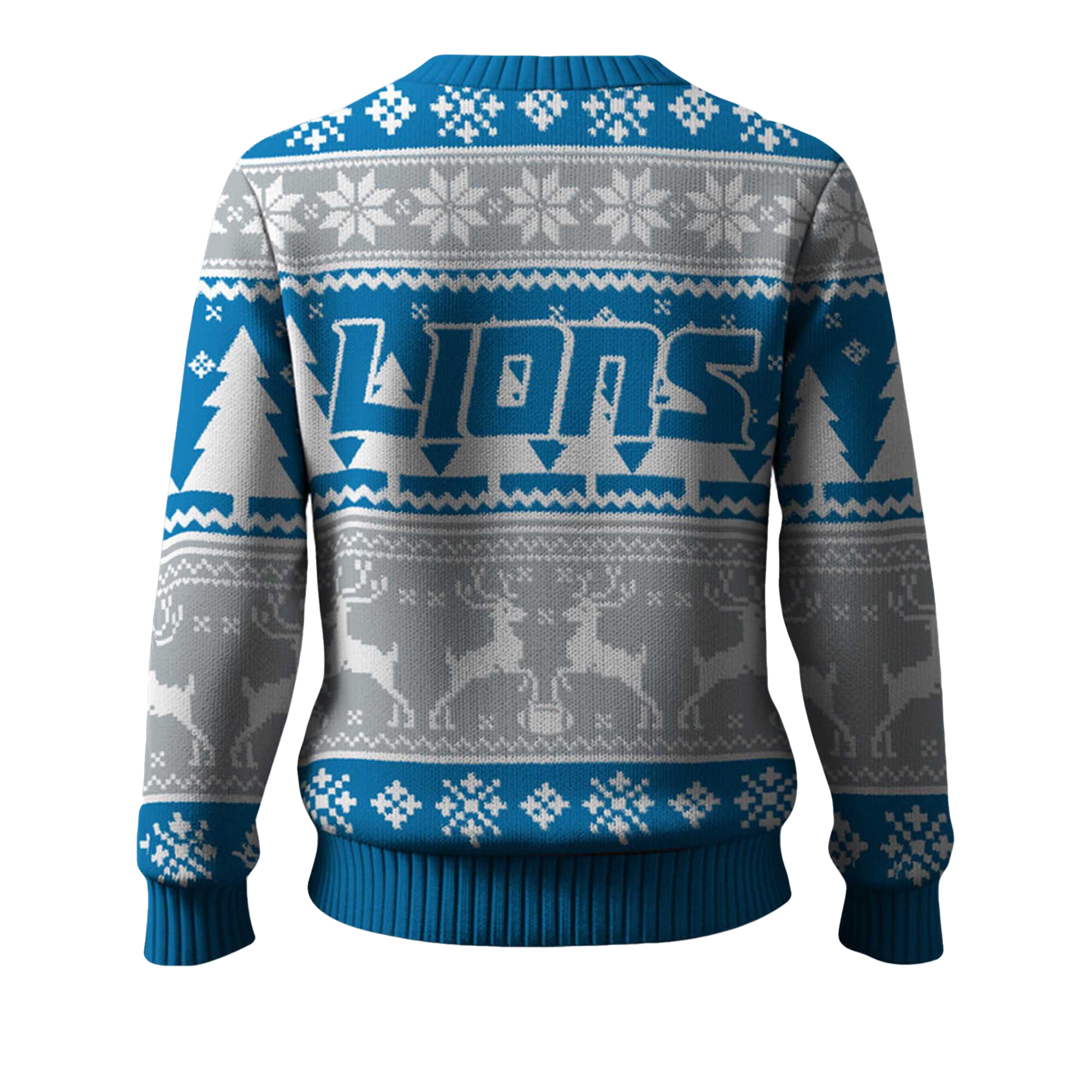 2025 Christmas Lions Reindeer Football Ugly Sweater 2025 Christmas Lions Reindeer Football Ugly Sweater