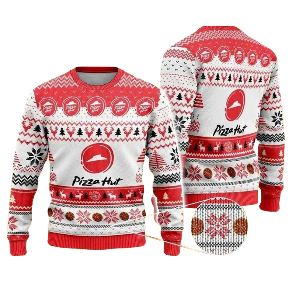 2025 Christmas Pizza Hut Ugly Sweater 2025 Christmas Pizza Hut Ugly Sweater