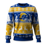 2025 Christmas Rams Reindeer Football Ugly Sweater