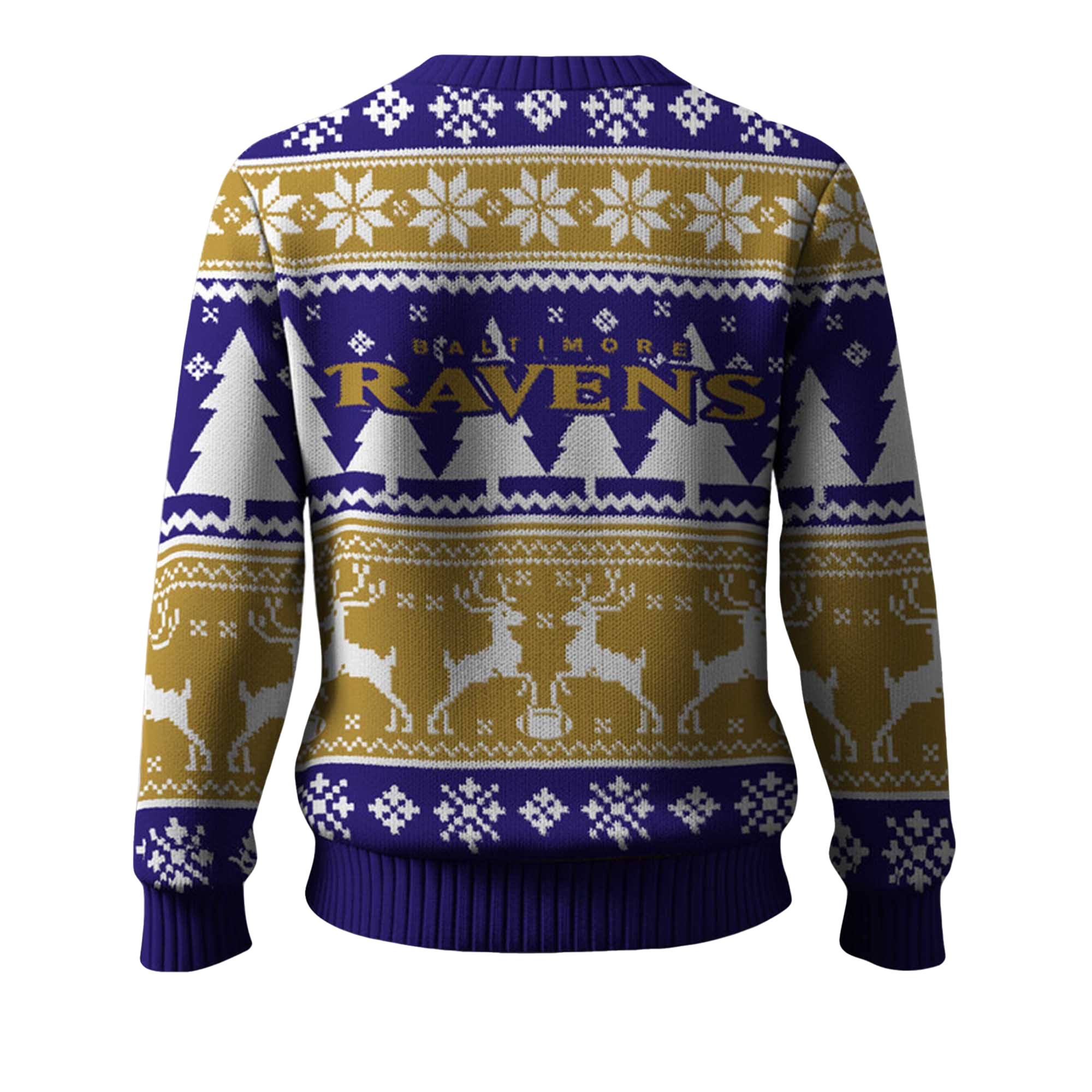 2025 Christmas Ravens Reindeer Football Ugly Sweater 2025 Christmas Ravens Reindeer Football Ugly Sweater