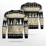 2025 Christmas Saints Reindeer Football Ugly Sweater