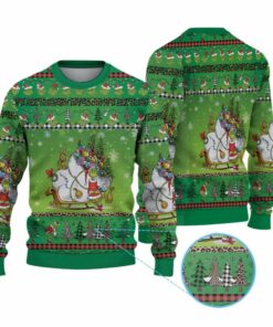 2025 Christmas The Grnch & Max with Sleigh Ugly Christmas Sweater