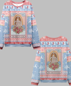 2025 Christmas The Zero Of Fucks Tarot Ugly Christmas Sweater