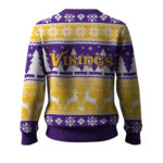 2025 Christmas Vikings Reindeer Football Ugly Sweater