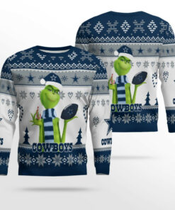 2025 Cowboys Grin Football Christmas Ugly Sweater