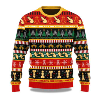 2025 Funny Dick Pattern Christmas Ugly Sweater