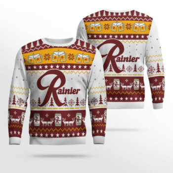 2025 Rainier Beer Ugly Christmas Sweater