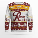 2025 Rainier Beer Ugly Christmas Sweater