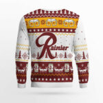 2025 Rainier Beer Ugly Christmas Sweater