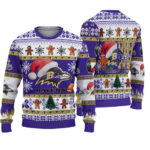 2025 Ravens Santa They Not Like Us Ugly Christmas Sweater