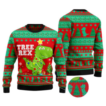 2025 T-Rex Tree Christmas Ugly Sweater