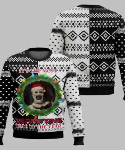 2025 Terrifier Santa Hat Ugly Christmas Sweater