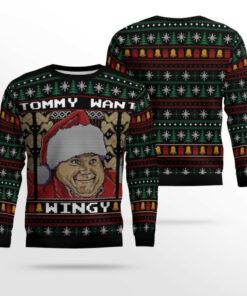 2025 Tommy Want Wingy Funny Ugly Christmas Sweater