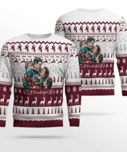 2025 Vintage It’s A Wonderful Life Family Ugly Christmas Sweater