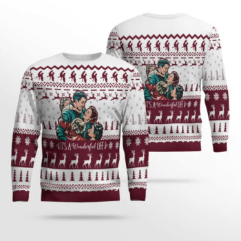 2025 Vintage It’s A Wonderful Life Family Ugly Christmas Sweater