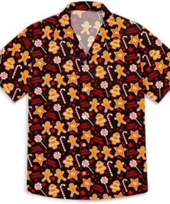 2025 Christmas Gingerbread Cookie Holiday Hawaiian Shirt