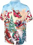 2025 Christmas Santa Claus Skateboarding Holiday Hawaiian Shirt