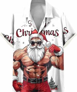 2025 Christmas Strong Santa Holiday Hawaiian Shirt