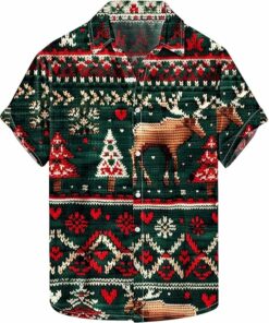 2025 Christmas Playful Reindeer Holiday Hawaiian Shirt