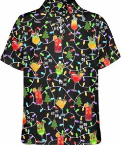 2025 Christmas Fun Fruit Juice with Christmas Lights Hawaiian Shirt