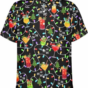 2025 Christmas Fun Fruit Juice with Christmas Lights Hawaiian Shirt