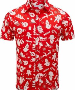 2025 Christmas Hawaiian Shirt Santa Design Tropical Holiday Shirt