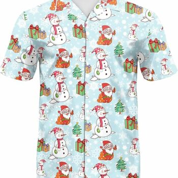 2025 Christmas Smiling Snowman Holiday Hawaiian Shirt