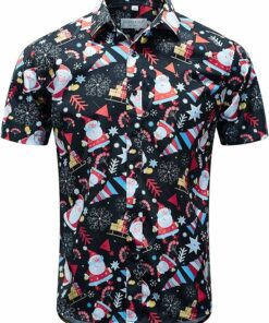 2025 Santa Hawaiian Christmas Shirt - Holiday Button Down for Vacation