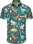 2025 Christmas Dinosaur and Holiday Spirit Hawaiian Shirt