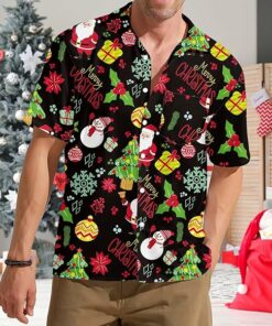 2025 Christmas Tropical Holiday Pattern Hawaiian Shirt