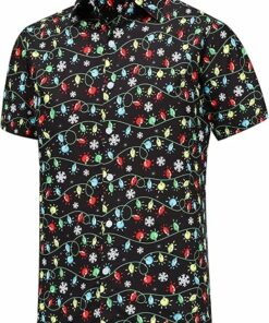 2025 Christmas Tree Light String Holiday Hawaiian Shirt