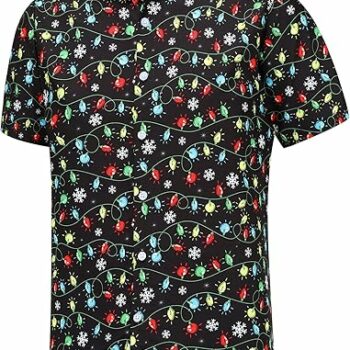 2025 Christmas Tree Light String Holiday Hawaiian Shirt