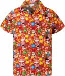 2025 Christmas Holiday Icons Hawaiian Shirt Red