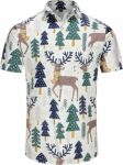 2025 Christmas Merry Reindeer in Pine Forest Hawaiian Shirt