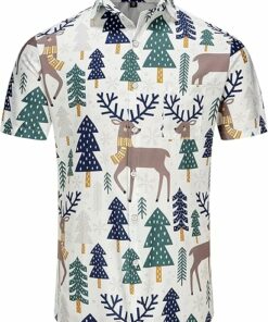 2025 Christmas Merry Reindeer in Pine Forest Hawaiian Shirt