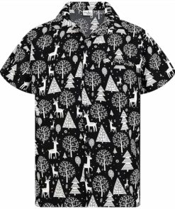2025 Christmas Santa Tree and Reindeer Hawaiian Shirt