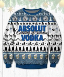Absolut Vodka Christmas Pine Tree Ugly Sweater