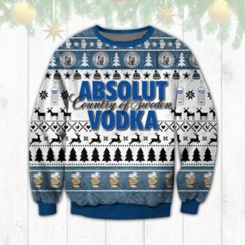 Absolut Vodka Christmas Pine Tree Ugly Sweater
