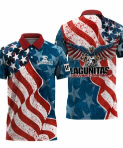 Lagunitas American Eagle Flag Polo Shirt