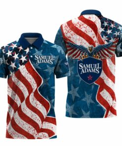 Samuel Adams American Eagle Flag Polo Shirt