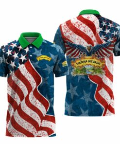 Sierra Nevada American Eagle Flag Polo Shirt